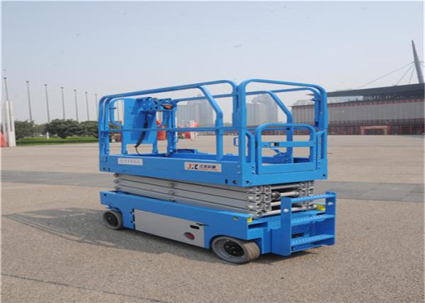 Ten Meters Mobile Scissor Lift Drive Speed Interlock Limits With Hydraulic System