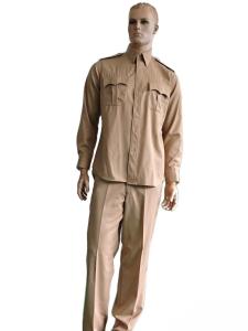 Military Dress Simple And Elegant Classic Khaki Officer'S Dress Uniform Set Wool