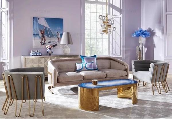Customised Hotel Stainless Steel Single Sofa Chair With Optional Fabric And Metal Legs