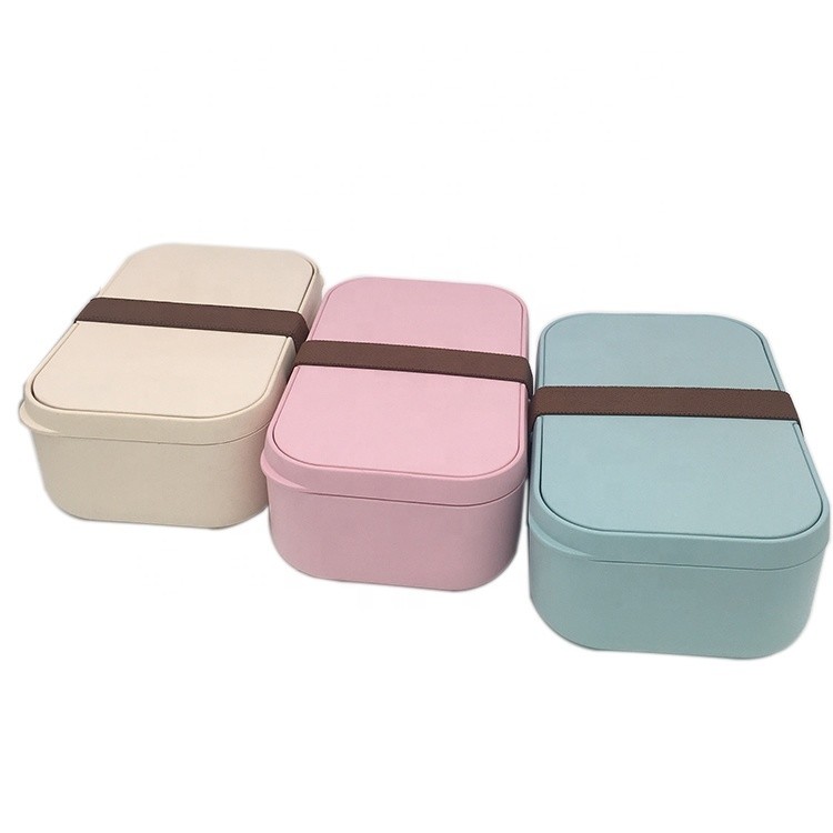 Kid Children Lunch Box Bento with Bamboo Fiber One Layer and Cutlery Dishwasher Safe
