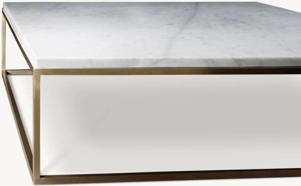 Homes Coffee Table Furniture With Customizable Size Stainless Steel And Sintered Stone Top