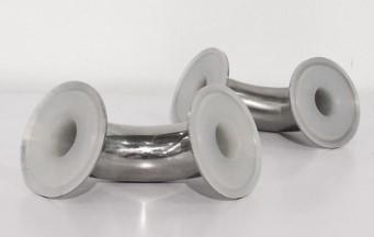 SS304 PFA Pipe Fittings 90 Degree Tri Clamp Fittings For Pharmaceutical Industry