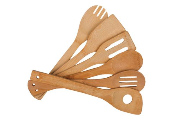 Organic Bamboo Utensil Set Wooden Cooking Spoons and Spatulas Antimicrobial Kitchen Tools Bamboo Kitchen Supplies