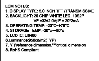 KADI portátil industrial de la exhibición de 480x272 VR LCD 5,0 pulgadas con 20 Chip White LED