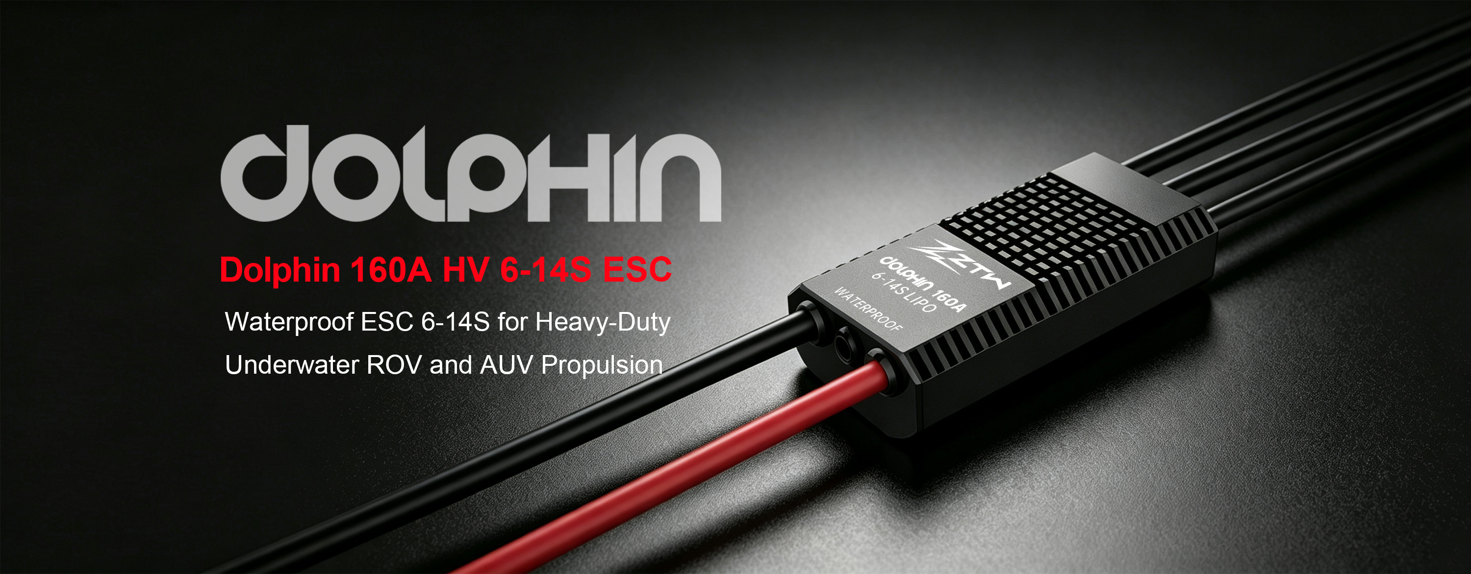 Waterproof ZTW 160A ESC Dolphin HV OPTO 6S-14S AUV Propulsion RC Marine ESC