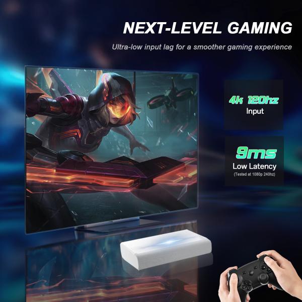 Smart Triple Laser Projector 130 Inch Laser Short Throw Projectors 4K For Samsung