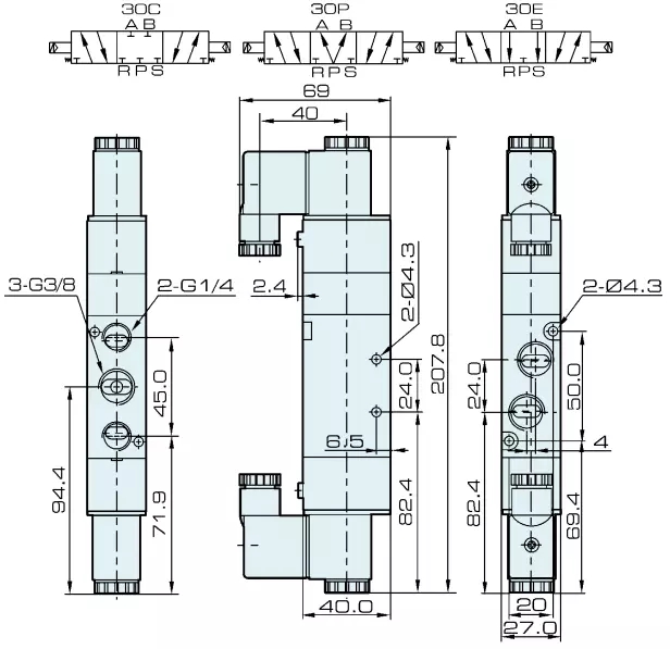 АК220В ДК24В 3/8