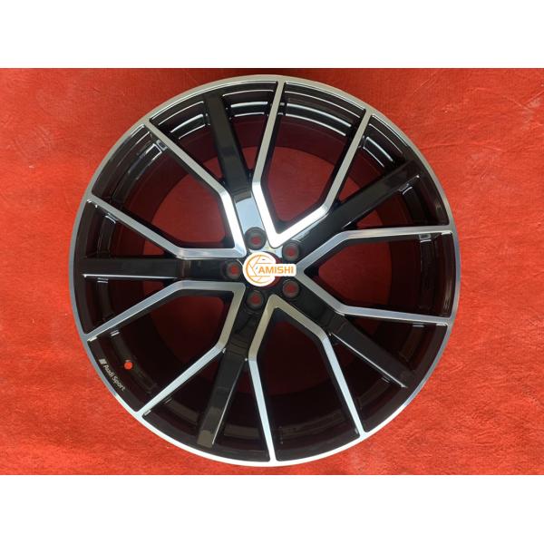 10J 22 Inch Black Alloy Wheels , ET26 5 Twin Spoke Alloy Wheels