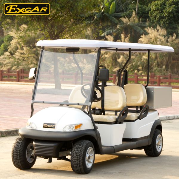 EXCAR 4 Seater Fast Hotel Buggy Car With Cargo Bed Steel Chassis