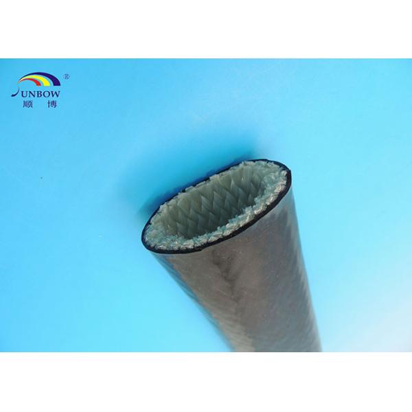 Eco - friendly Heat Resistant Wire Sleeve Fireproof Sleeve 12mm Inside Diameter Black Color