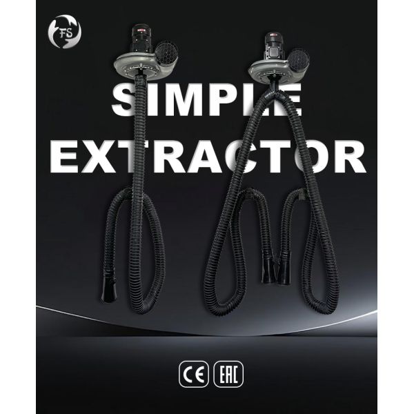 76mm 102mm Single Exhaust Extractor Vehicle Fume Exhaust Extraction System