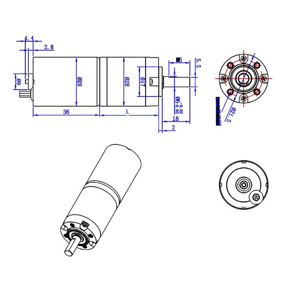 Planetary Brushless Micro DC Reduction Motor PG28-2838 Dc Motor Gear 12v Planetary Gear Brushless