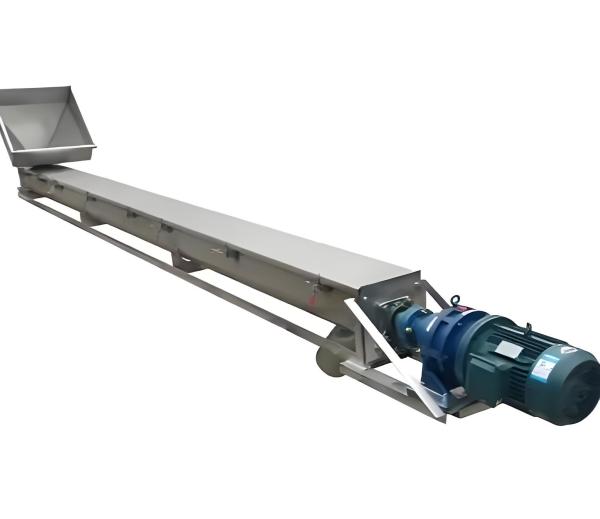 Transporteur spirale à alimentation automatique à un seul axe en U pour poudres chimiques en acier inoxydable
