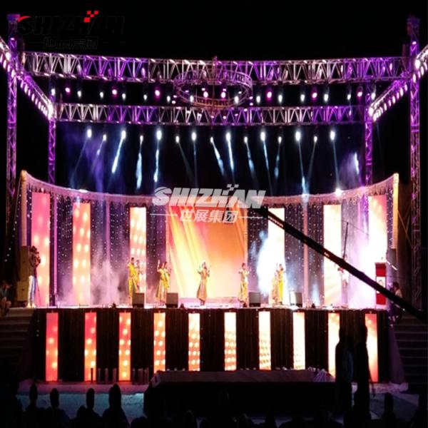 Spigot Type Vertical Lighting Truss Aluminum Dj Truss 300x300mm 400x400mm 600x1000mm