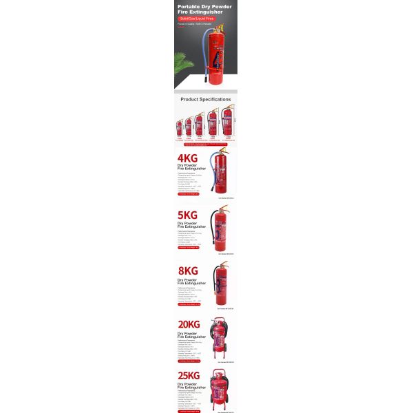 4 kilograms of dry powder fire extinguisher - suitable for extinguishing A and B type fires