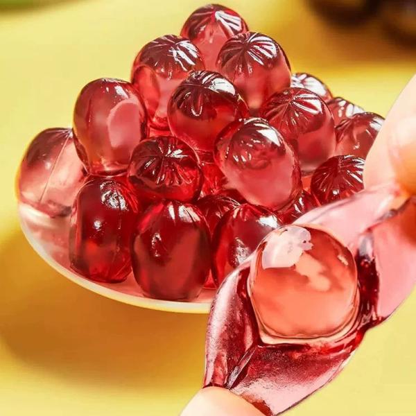 Sweet Fruit Shaped Soft Gummy Candy Juice Peeling Jelly Candy Mango Sweets