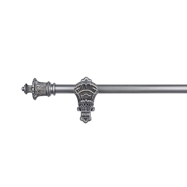 Adjustable Length Aluminum Curtain Rod Set Curtain Finial Home Accessories