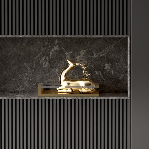 Projet de villa standard cuisine en bois finition de luxe armoire de cuisine en bois massif intelligent pour les entrepreneurs