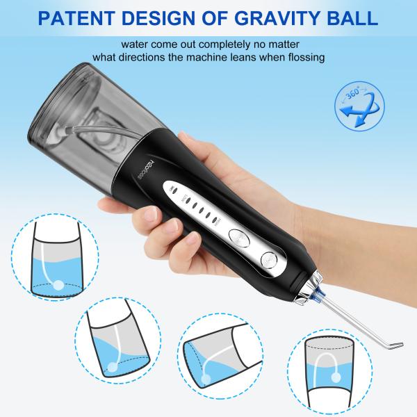 IPX7 Waterproof Rechargeable Water Pick Electric Teeth Cleaning Dental Oral Irrigator