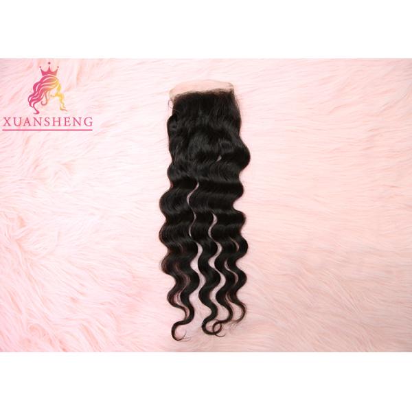 Swiss 4x4 Lace Closure Loose Wave Closure Human Brazilian Hair Weave