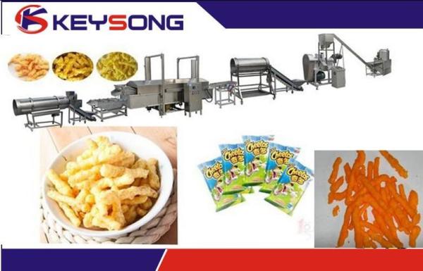 Kurkure Chips Cheetos Making Machine , Fried Corn Curls Food Extrusion Equipment