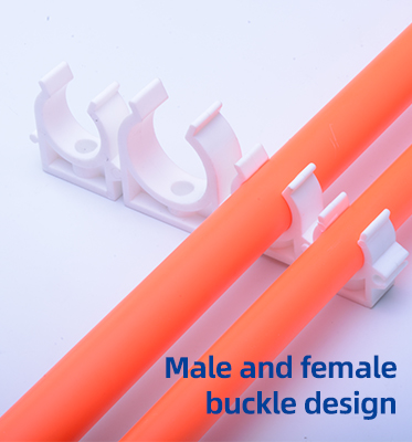 16MM White Plastic Pipe Clip Multipurpose Plastic Pipe Clamps High Elasticity