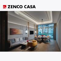 Glossy Hotel Restaurant Furniture Including Electric Dining Table And Leather Dining Chairs