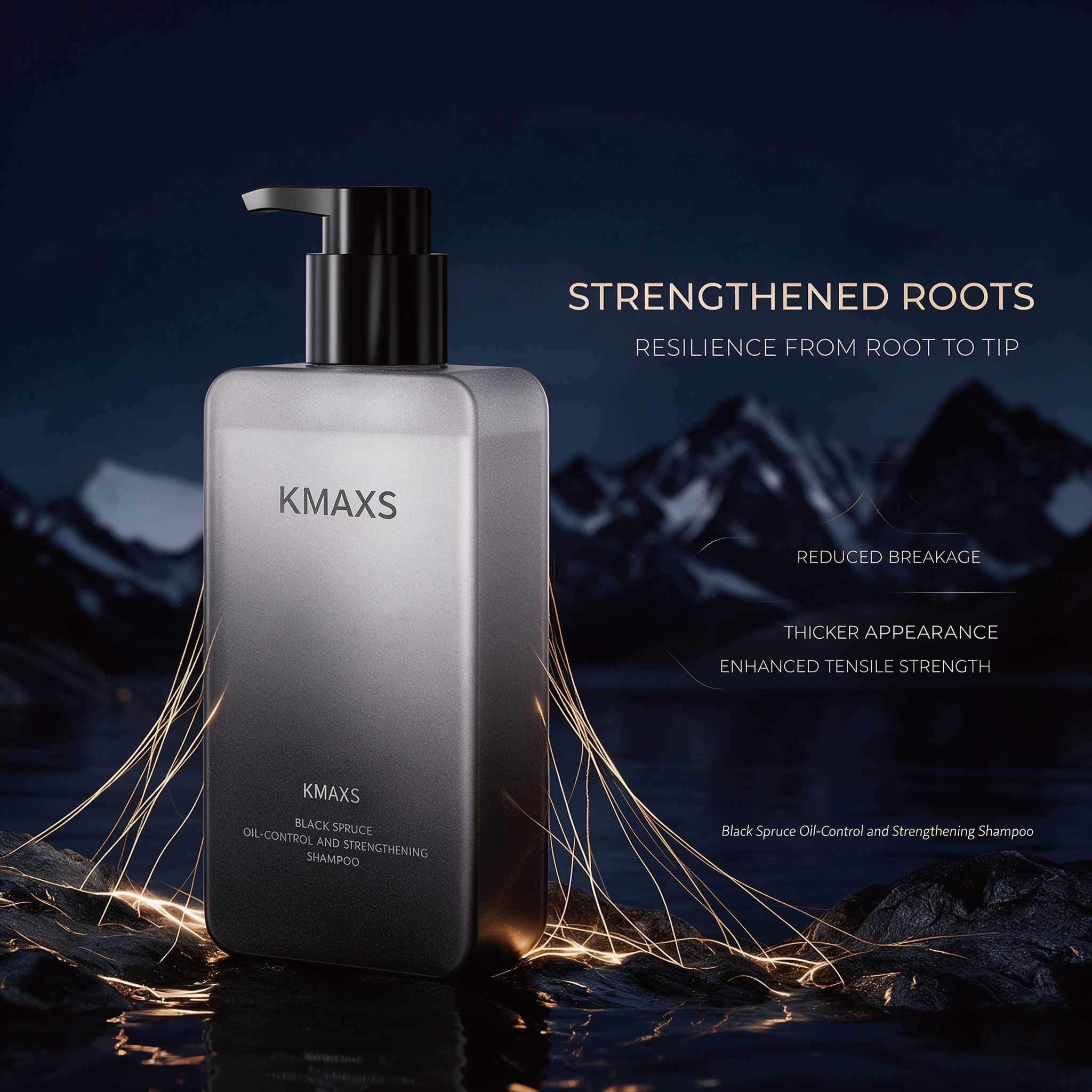 Men Shampoo Oil Control Volumizing Strengthen Hair Root Daily Cleansing