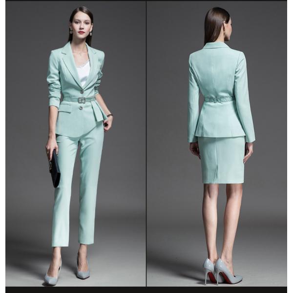 Мода 2021 Женский стройный формальный офисный юбки костюм с V-ошейник воротник и полные рукава