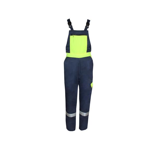 345 GSM выстегал пряжки прозодежд Bib Workwear регулируемые и отражательные ленты