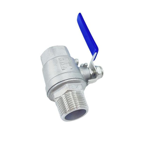 Stainless Steel 2PC Female and Male Thread Ball Valve for Straight Through Type Channel
