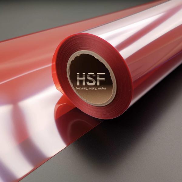 Film de libération MOPP rouge translucide de 75 μm, destiné à l'emballage alimentaire, à la stratification, aux étiquettes de rubans, aux applications industrielles,