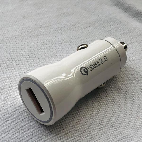 ABS mais claro 12V do carregador Qc3.0 do único cigarro do carro de USB - 24V