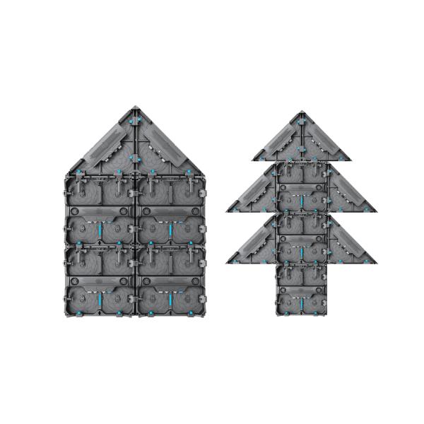 Indoor Heart-shaped Christmas Tree Shaped Rental LED Display Screen P1.953mm