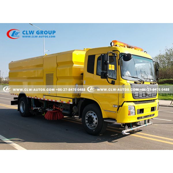 Dongfeng KR 210HP Road Sweeper Truck with 7m³ Stainless Steel Garbage Tank and 9m³ Water Tank