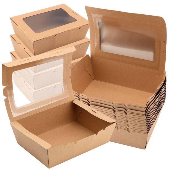 Recyclable Paper Box Clear Pvc Window Boxes With Window Chocolate Cupcake Bakery Cake Box