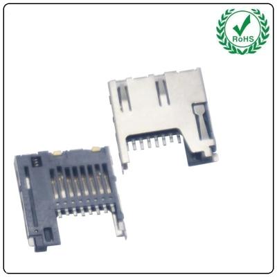 O impulso de alta qualidade do titular do cartão da memória de 1.85H 8 Pin Micro SD empurra o tipo de solda interno conector do soquete