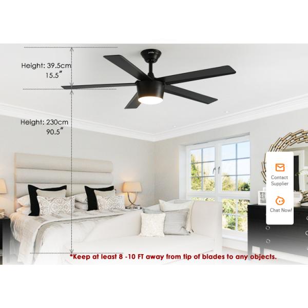 Ventilador de teto decorativo com comando remoto de 6 velocidades e motor de 10 anos