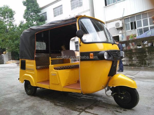 Mini Trike Auto Taxi Tricycle com eixo traseiro de reforço e capacidade para 6 passageiros