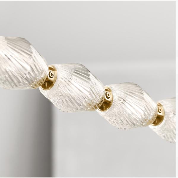 Modern Custom Chandelier With Brass Glass , Modern Crystal Chandelier