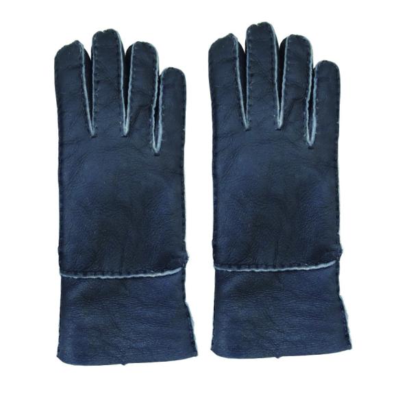 Wholesale Cheap Machine Sewing Stitching Lamb Fur Winter Warm Leather Gloves Men