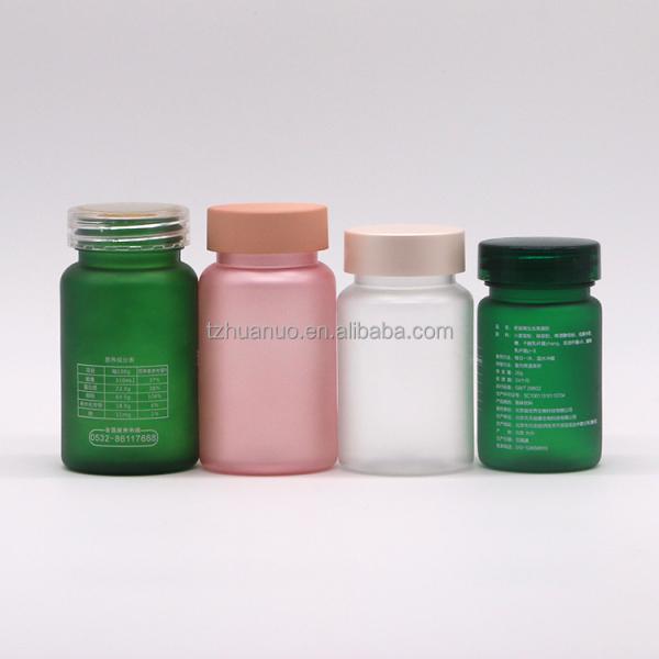 Aluminum Cap 100/120/150ML PET Wide Mouth Plastic Jar for Pill Capsule Medicine