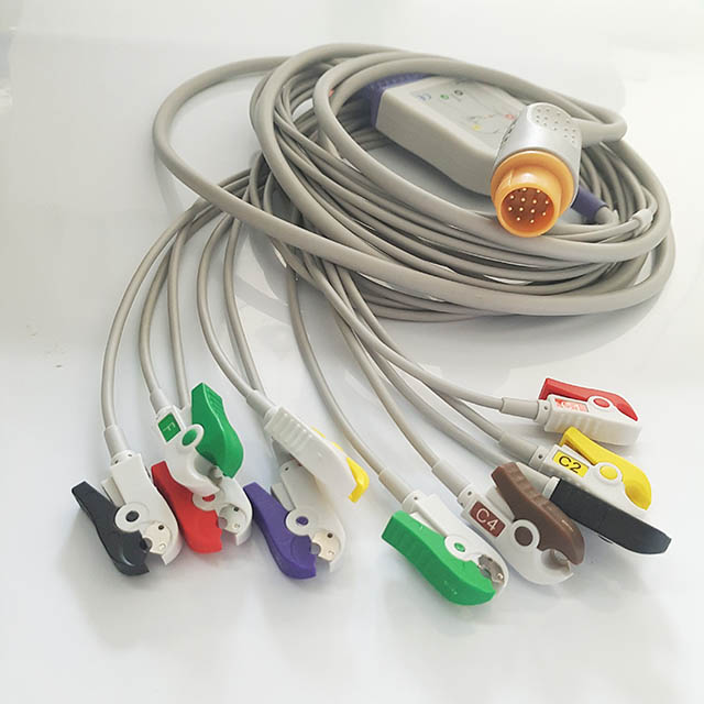 12 кабель IEC DIXTAL EP12PIN EKG хватальщика руководств Pin 10