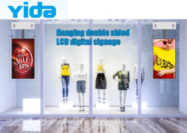 Ultra Thin Dual Sided Advertising Player Android LCD Window Digital Signage 55 Inch