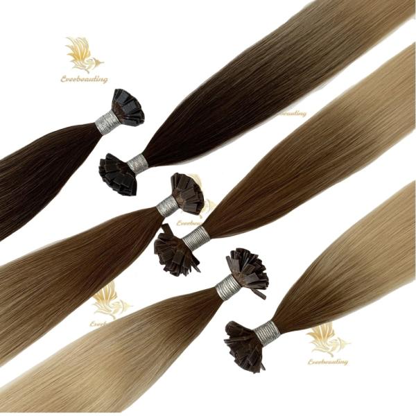 Slavic Hair Flat Tip Hair Extensions No Tangle Initial Payment Professional Grade