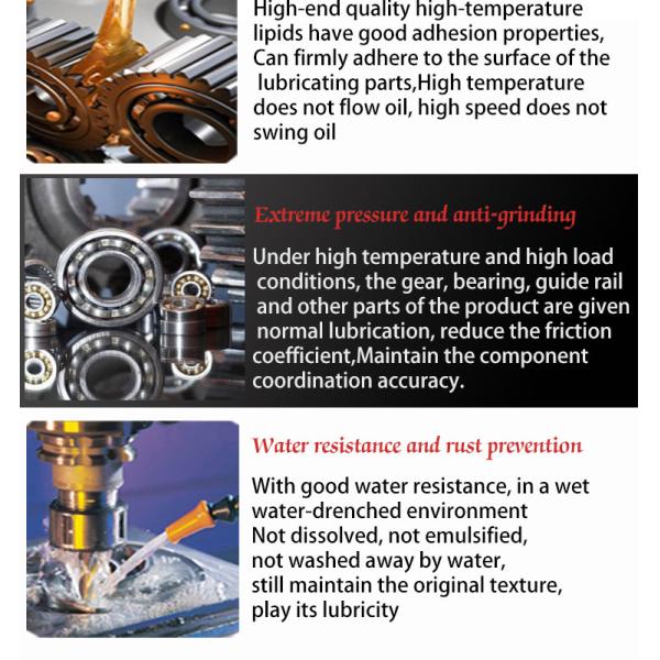 Multi Purpose High Temperature Grease for Heavy Duty Machinery Load Dustproof Function