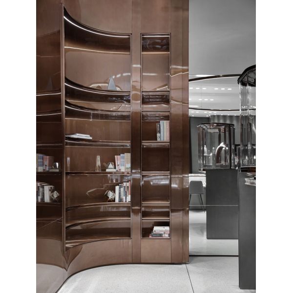 OEM/ODM Custom Luxury Round Glass Jewelry Display Cabinet High End Retail Jewelry Showcase For Mall Boutique