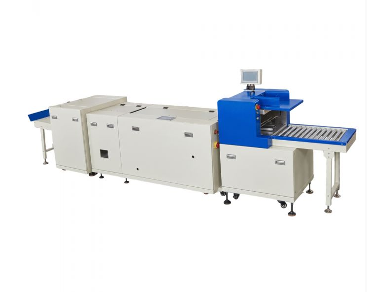 HX480P Covering Stitching Trimming Machine with dedicated flat press and synchronized feeding system for exercise book