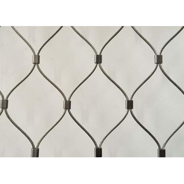 SS316 Green Wall Mesh / Ferruled Type Stainless Steel Wire Cable Mesh Netting
