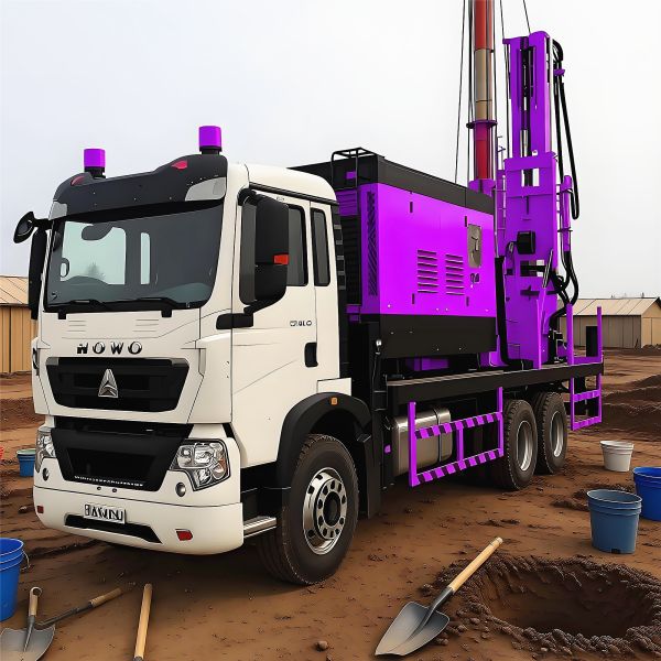 Hydraulic Water Well Drilling Rig Geothermal Drilling Equipment Truck Mounted   Water Drilling Rig Machine